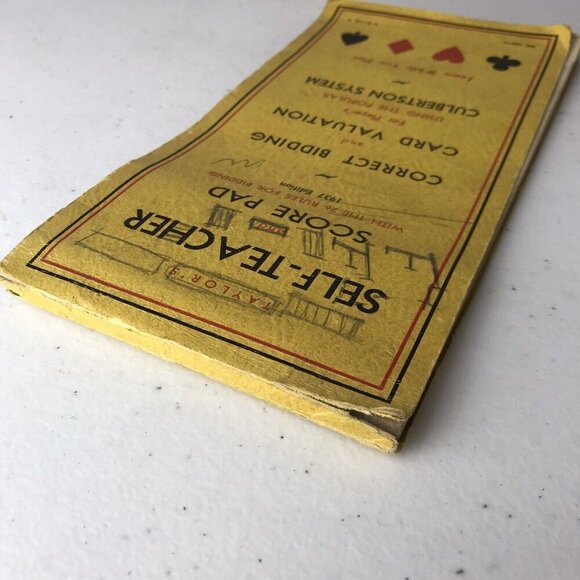 Vintage Taylor’s Self-Teacher Bridge Score Pad, 1937 Edition No. 133-1 - Picture 8 of 8